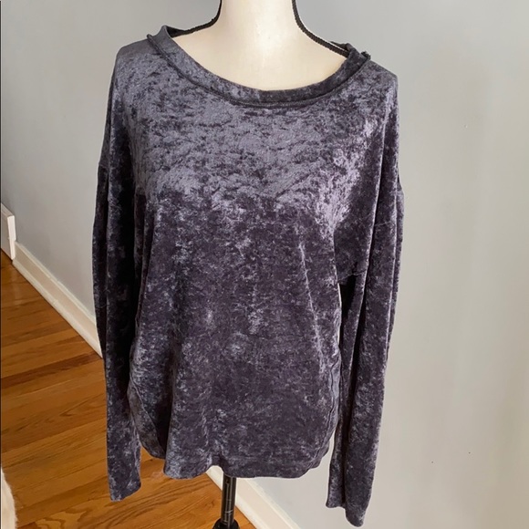 Free People Tops - Crushed Velvet Free People Long Sleeve Top Medium